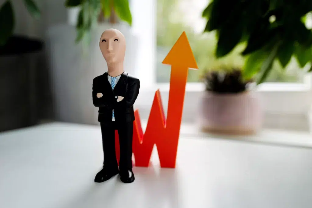 A financial adviser figurine.