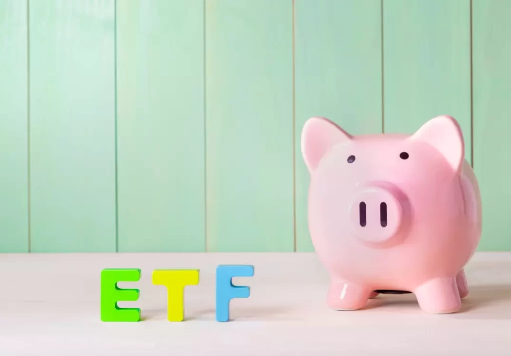 ETF and a piggy bank.