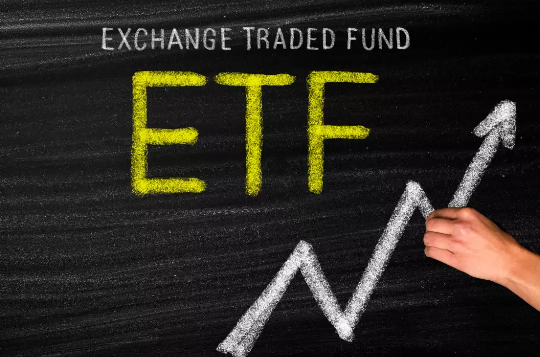 Exchange Traded Funds in the blackboard.