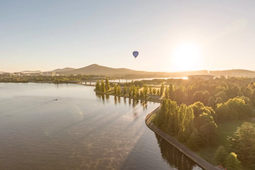 Hot air balloon in Canberra.