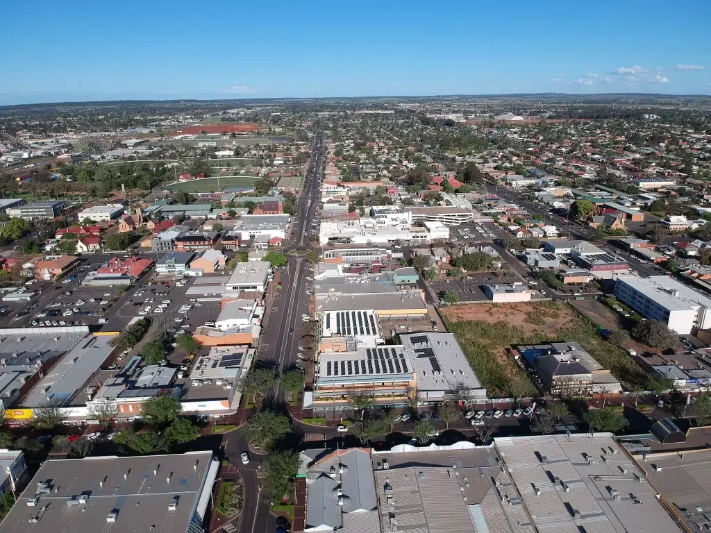 Aerial view of Dubbo.