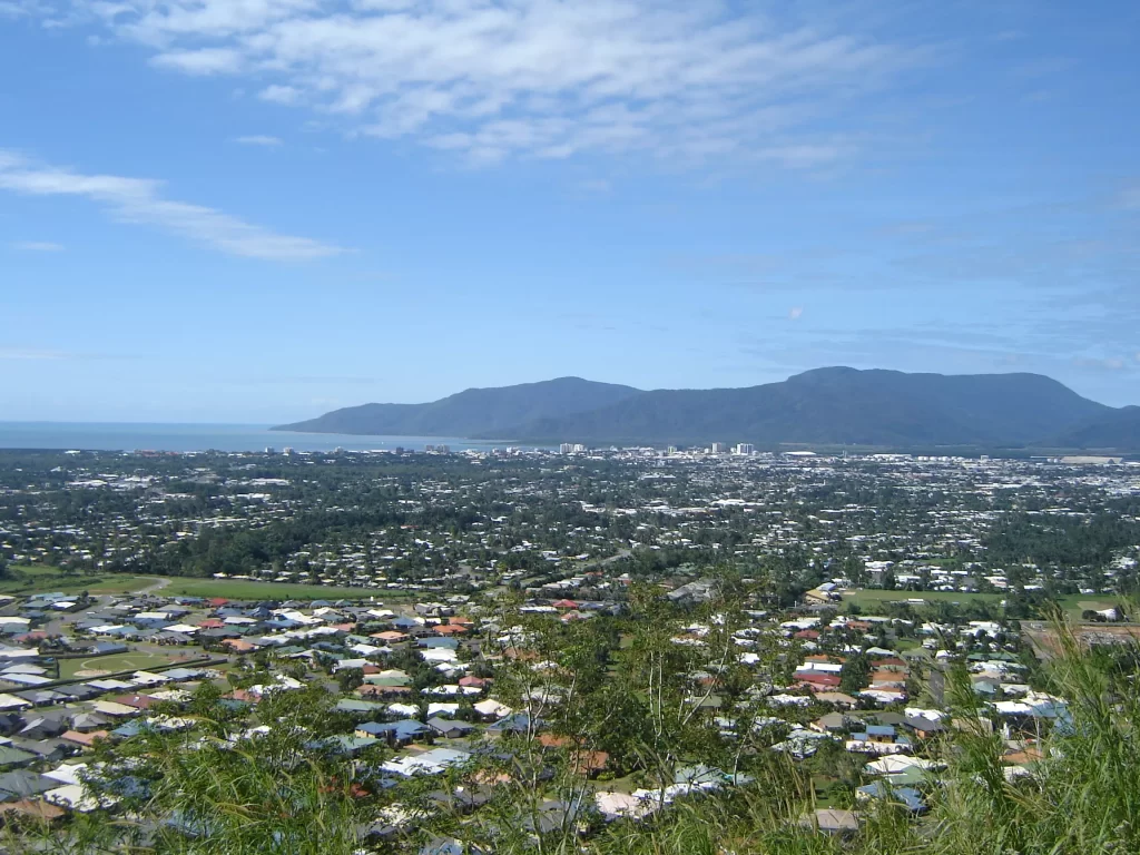 Aerial view of Cairns.