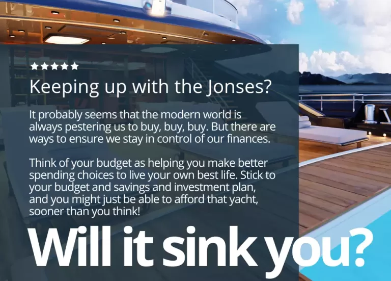 Keeping up with the Joneses.