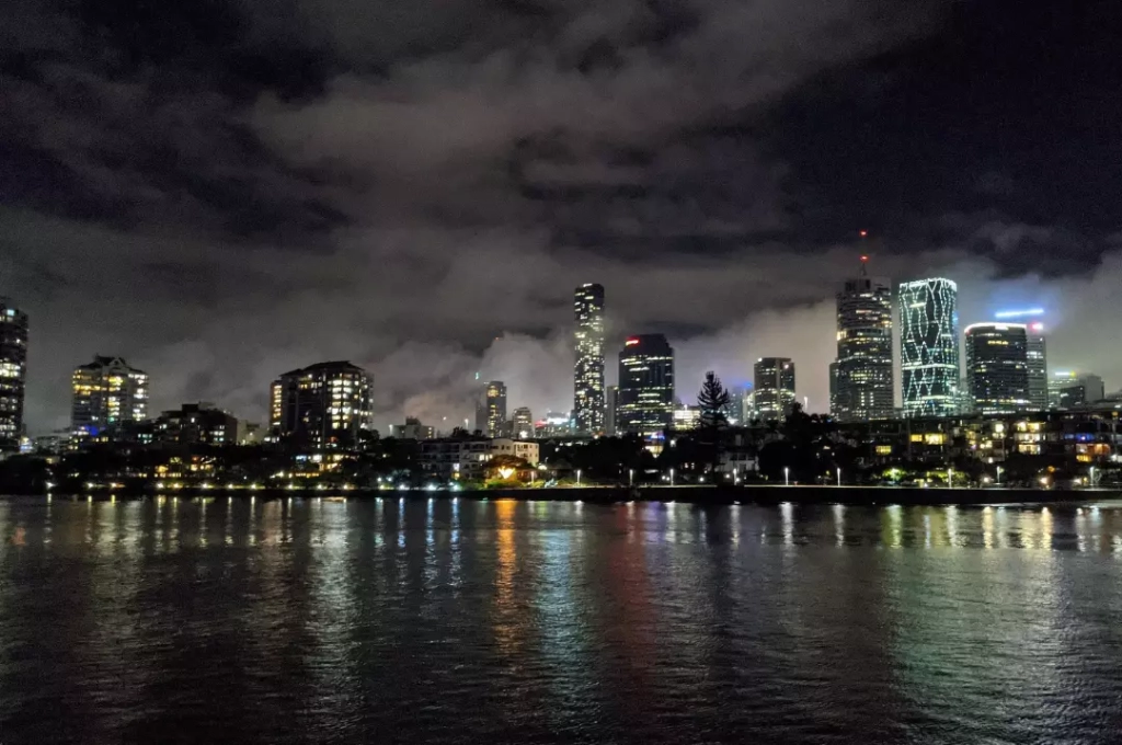 Brisbane at night.