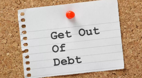 Get out of debt pinned.