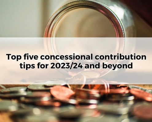 Top five concessional contribution tips